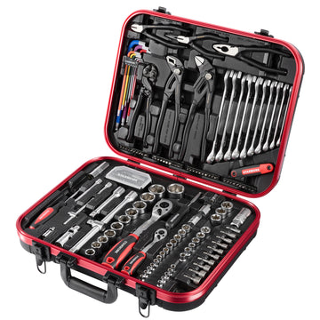 STARWORK TRUE MECHANIC™ 169-Piece Mechanics Tool Set and Socket Set, Gift Series, Professional Metric Set