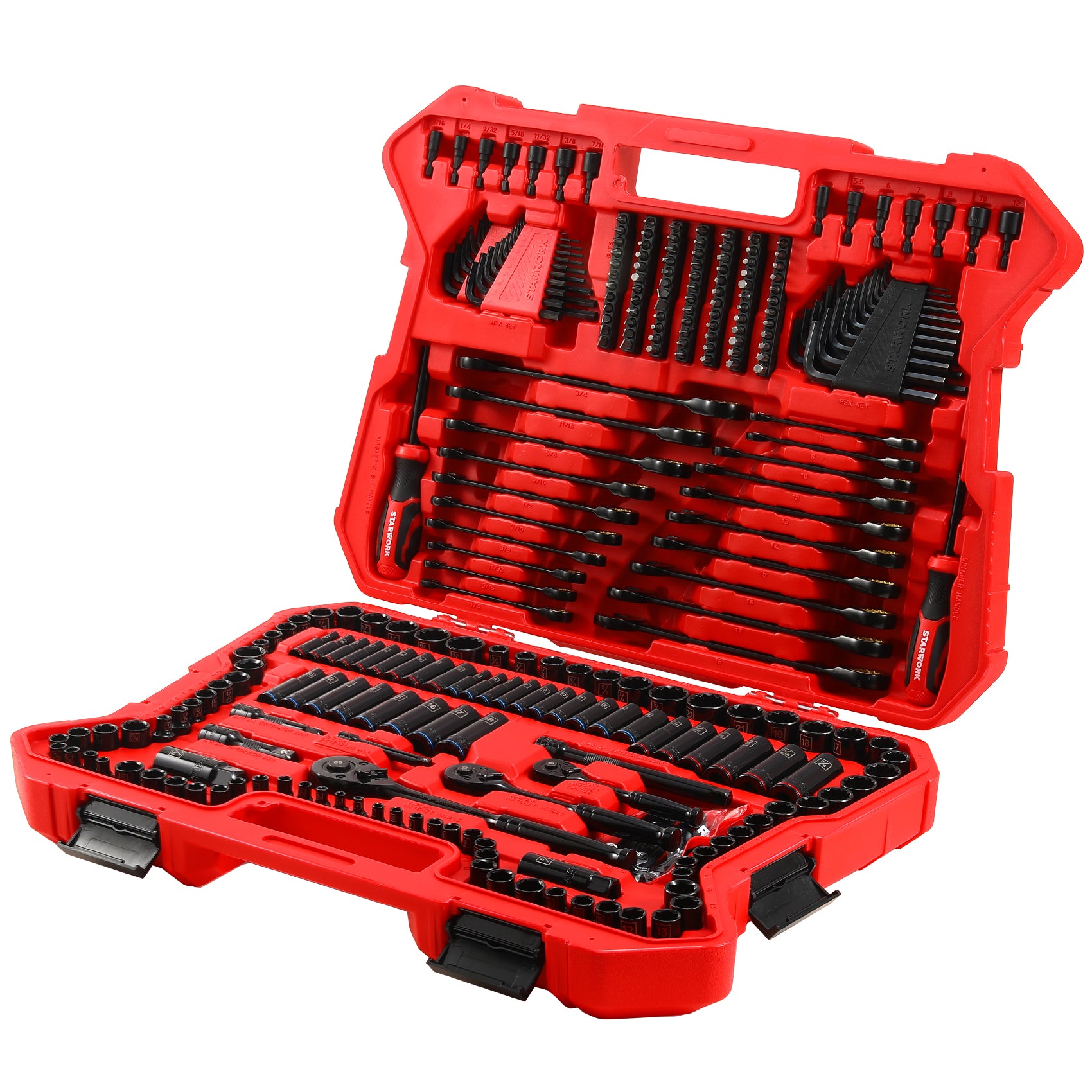 STARWORK TRUE MECHANIC™ 303-Piece Mechanics Tool Set, 120-Tooth Ratche