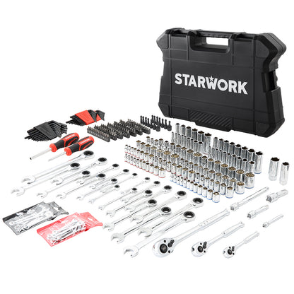 STARWORK TRUE MECHANIC™ 303-Piece Mechanics Tool Set and Socket Set, Professional, SAE/Metric