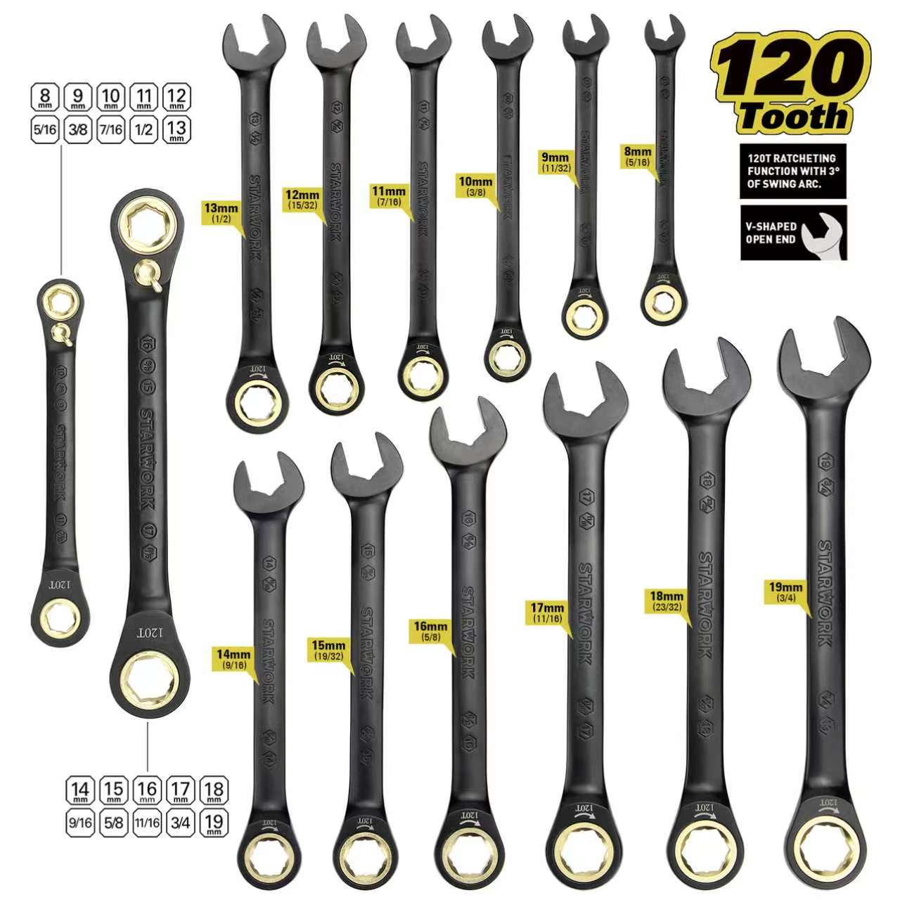 STARWORK TRUE MECHANIC™ 312-Piece Mechanics Tool Set and Socket Set, P