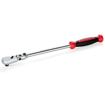 STARWORK TRUE MECHANIC™ 1/2" Drive 90 Tooth Dust-Proof Matte Chrome Locking Flex Ratchet, 20" Length