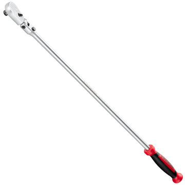 STARWORK TRUE MECHANIC™ 1/2" Drive 90 Tooth Dust-Proof Matte Chrome Locking Flex Ratchet, Extra Long 33" Length