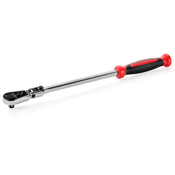 STARWORK TRUE MECHANIC™ 1/2" Drive 90 Tooth Dust-Proof Mirror Chrome Locking Flex Ratchet, 20" Length