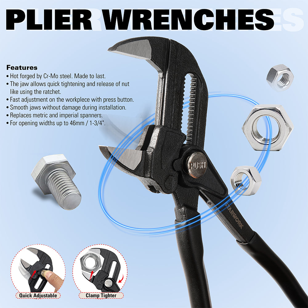 STARWORK TRUE MECHANIC™ 312-Piece Mechanics Tool Set and Socket Set, Professional【Pliers Wrench Version】 SAE/Metric