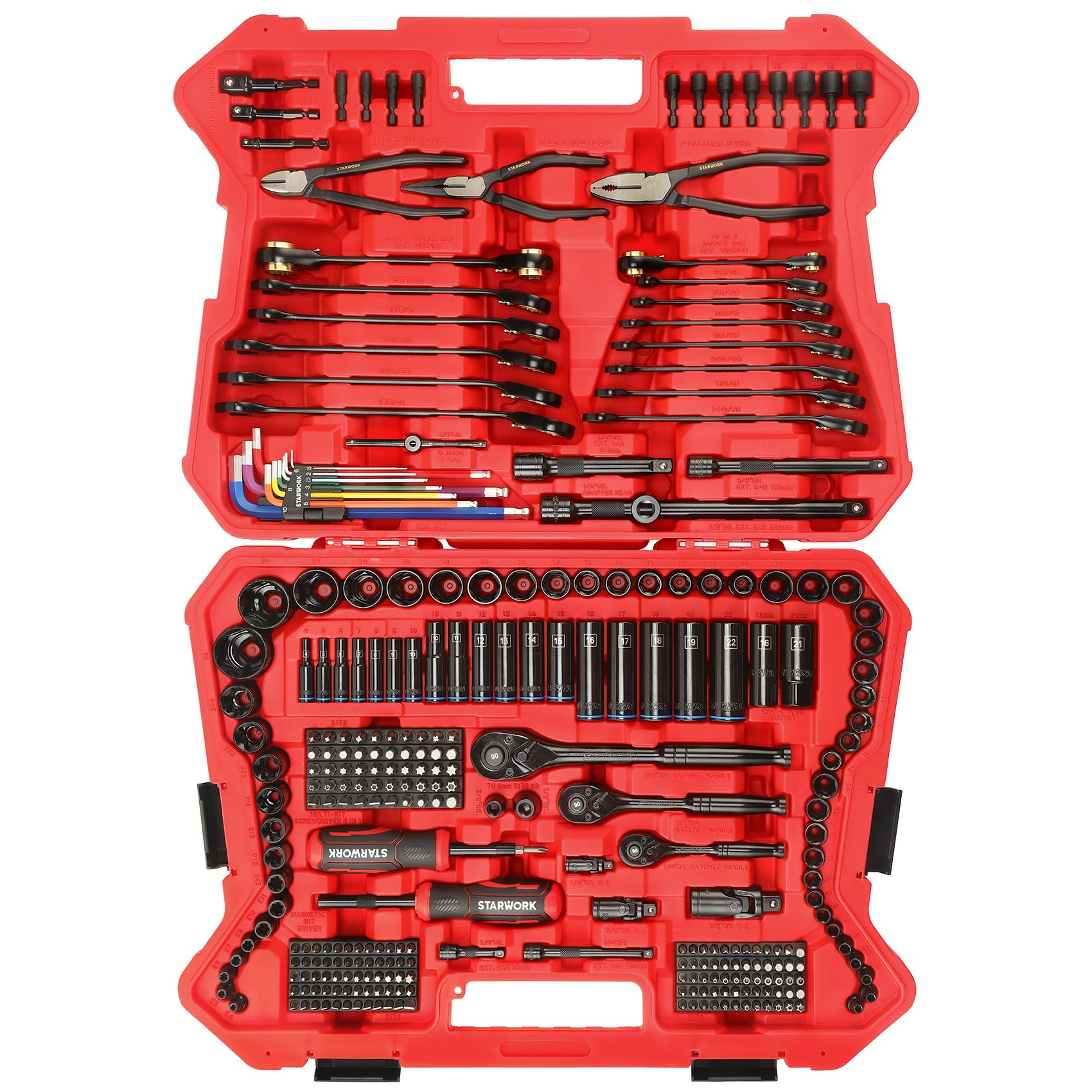 STARWORK TRUE MECHANIC™ 305-Piece Mechanics Tool Set with 120-Tooth Re