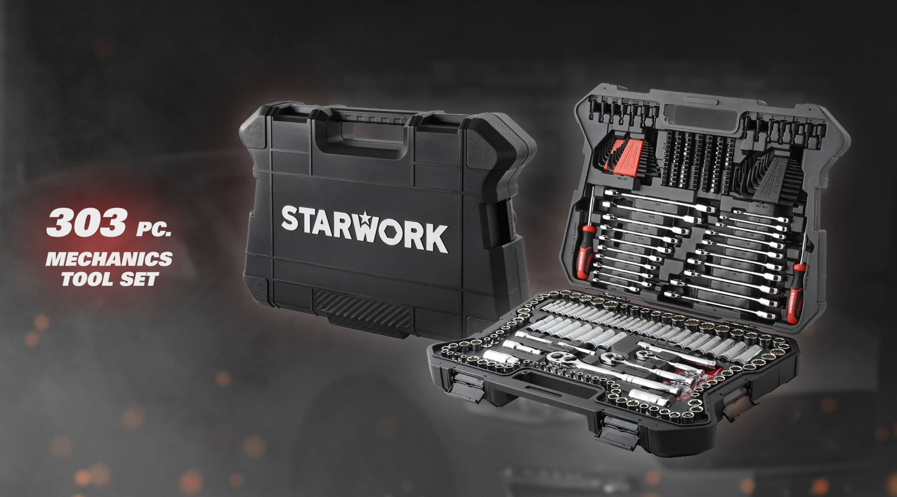 STARWORK TRUE MECHANIC™ 303-Piece Mechanics Tool Set and Socket Set, P