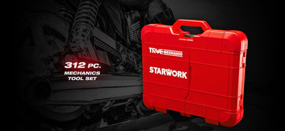 STARWORK TRUE MECHANIC™ 312-Piece Mechanics Tool Set and Socket Set, Professional, SAE/Metric