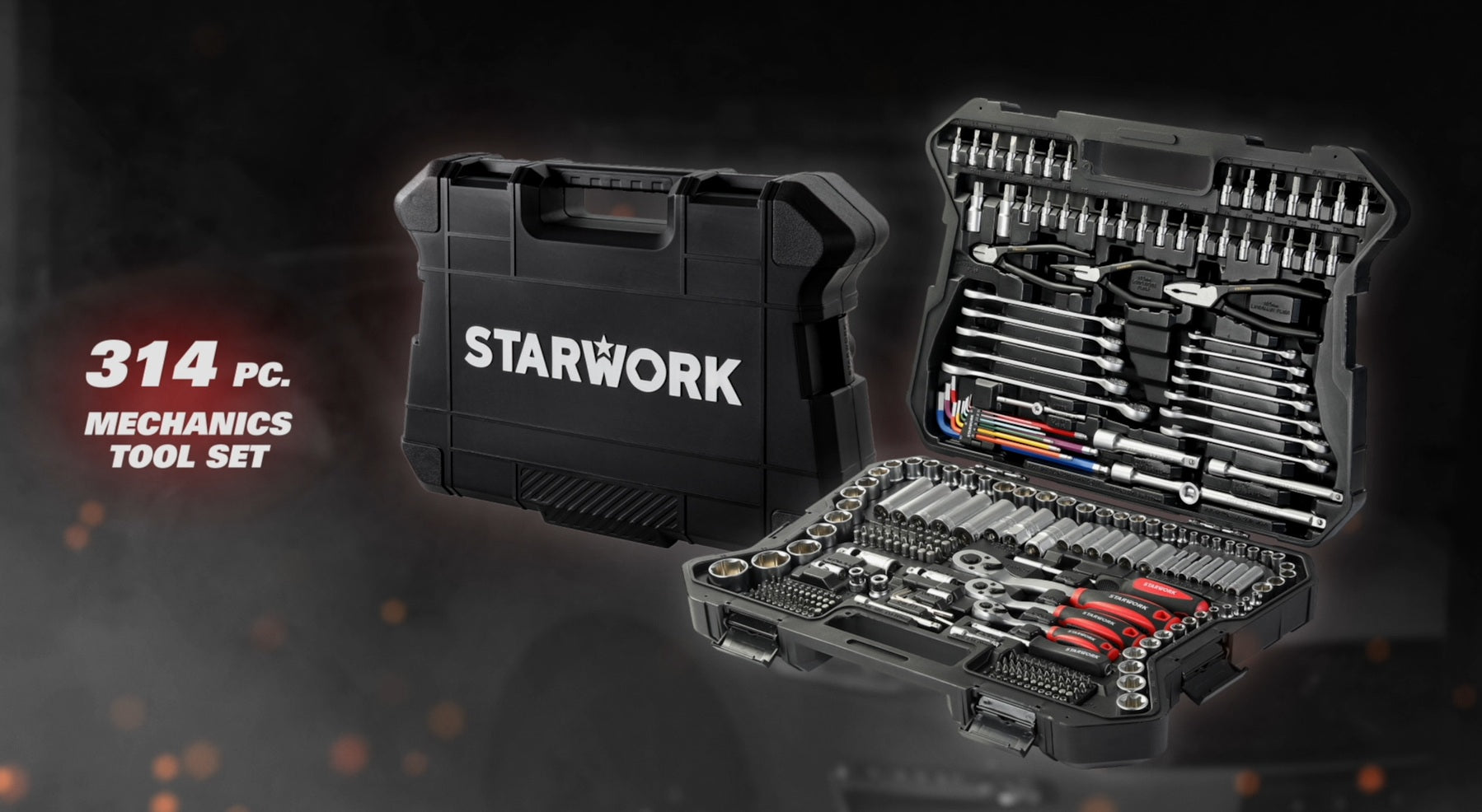 STARWORK TRUE MECHANIC™ 314-Piece Mechanics Tool Set and Socket Set, P