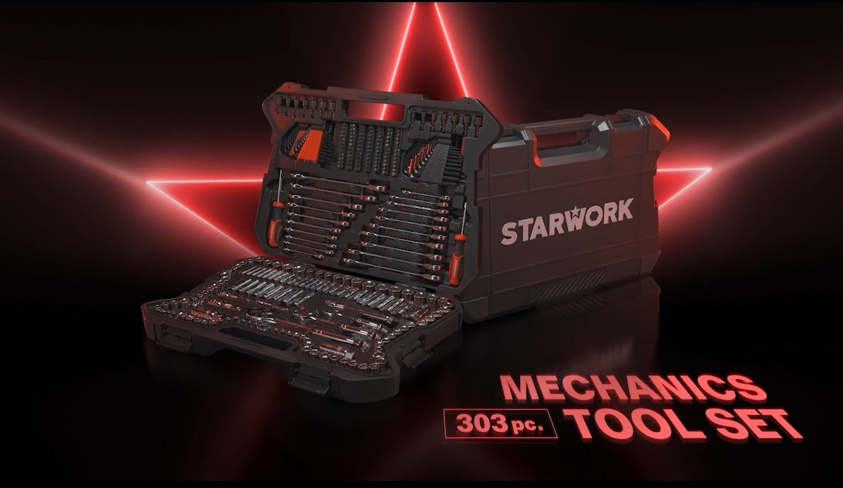 STARWORK TRUE MECHANIC™ 303-Piece Mechanics Tool Set and Socket Set, Professional, SAE/Metric